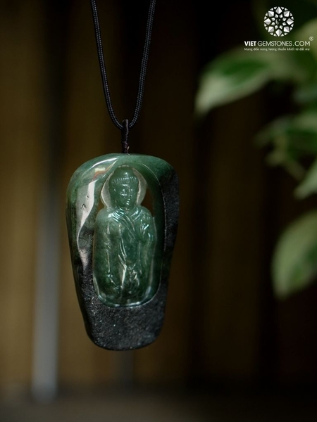 Mặt Dây Chuyền Phật Thích Ca Cẩm Thạch - Jadeite