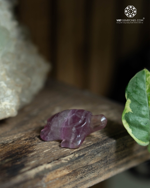 Vật Phẩm Rùa May Mắn Đá Fluorite