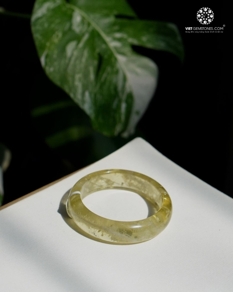 Vòng Nguyên Khối Thạch Anh Vàng Citrine