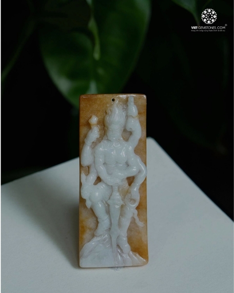 Mặt Dây Chuyền Thần Shiva Cẩm Thạch - Jadeite