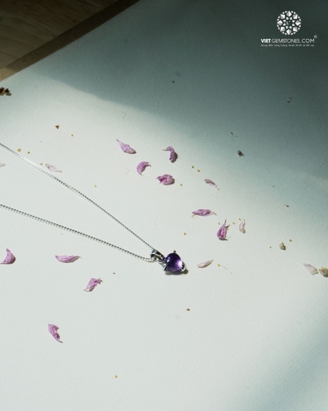 Mặt Dây Chuyền Thạch Anh Tím - Amethyst (chưa kèm dây đeo)