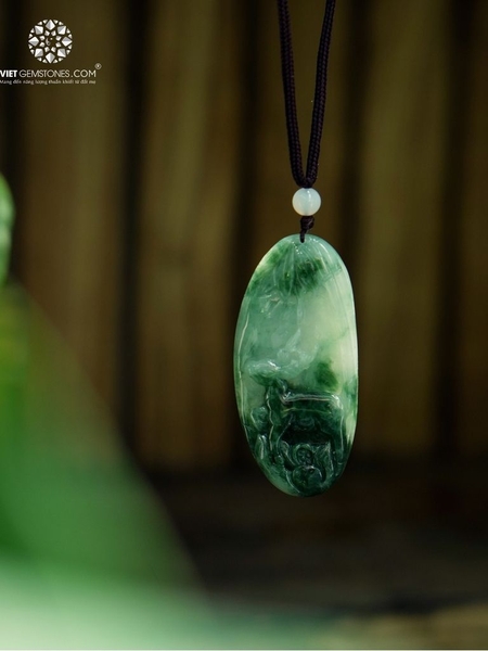 Mặt Dây Chuyền Cẩm Thạch - Jadeite Chạm Khắc Hình Hươu