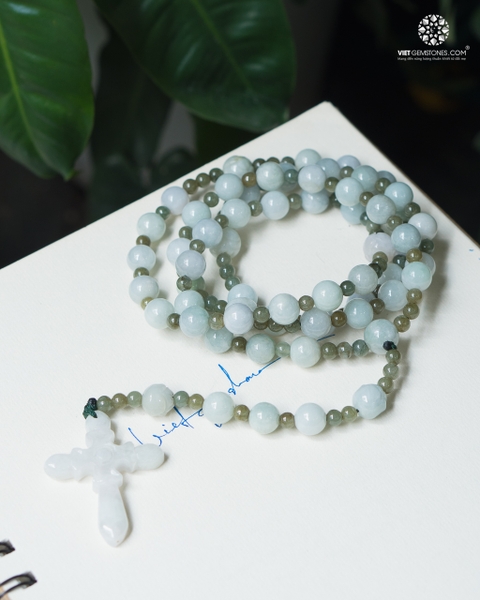 Tràng Hạt Mân Côi 50 Kinh Cẩm Thạch Jadeite