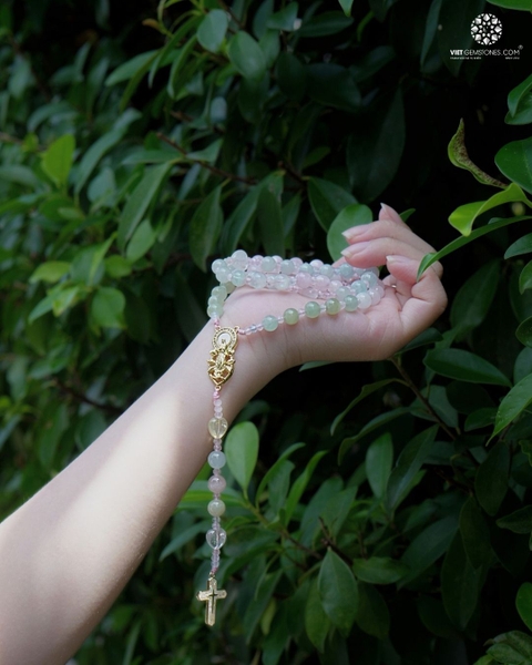 Tràng Hạt Mân Côi 50 Kinh Đá Beryl