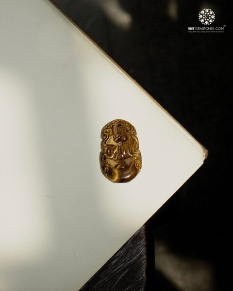 Móc khóa 12 Con Giáp Đá Mắt Hổ Vàng - Tuổi Dần