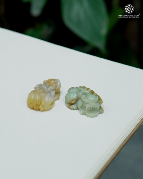 Cặp Tỳ Hưu Cẩm Thạch Hoàng Phỉ