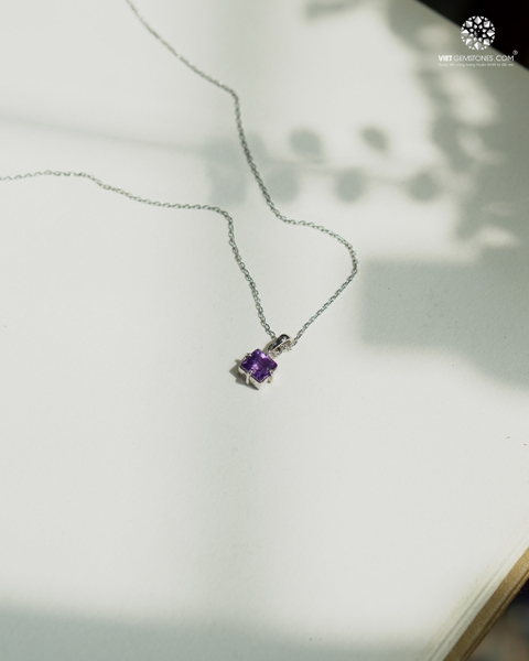 Mặt Dây Chuyền Thạch Anh Tím - Amethyst (chưa kèm dây đeo)