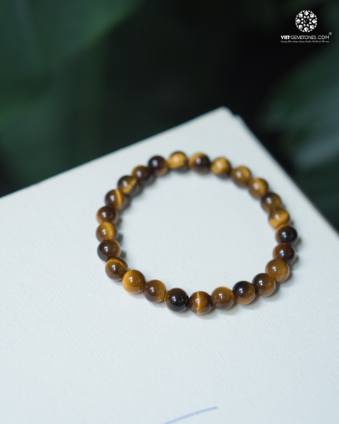 Vòng Tay Đá Mắt Hổ Vàng 6mm