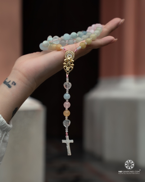 Tràng Hạt Mân Côi 50 Kinh Đá Beryl