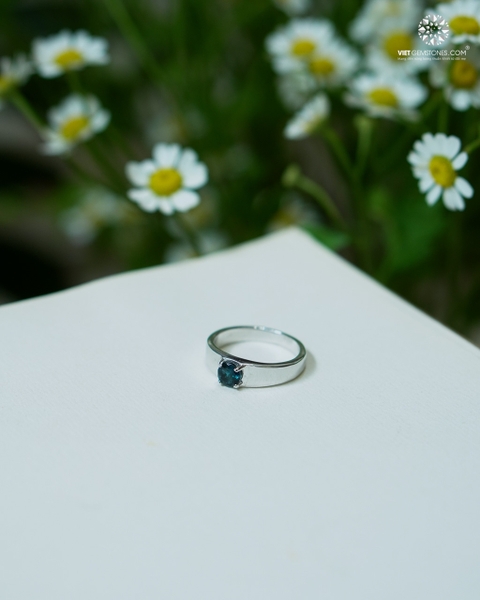 Nhẫn Bạc Đá Topaz thiết kế unisex