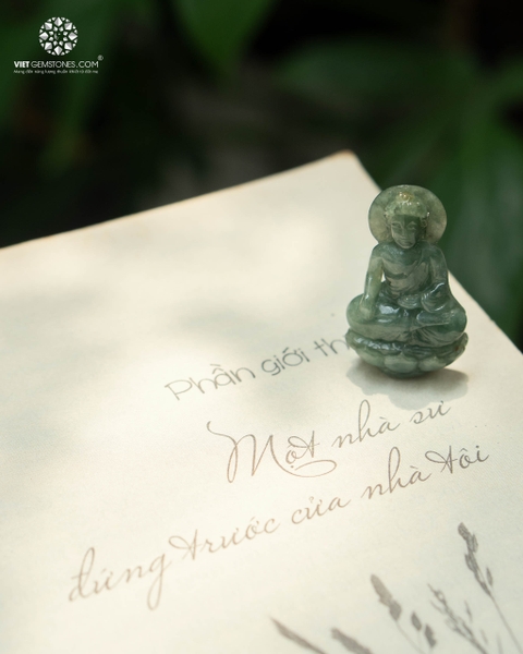 Mặt Dây Chuyền Phật Thích Ca Cẩm Thạch size S