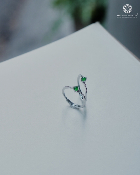Nhẫn Bạc Phỉ Thủy - Jadeite 02