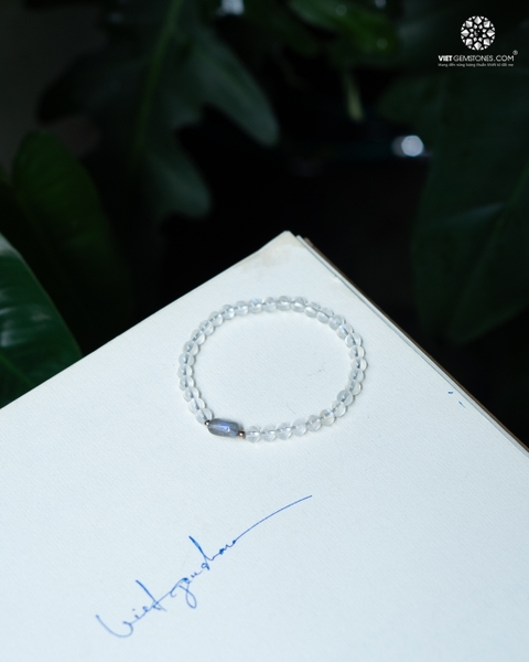 Vòng Tay Đá Mặt Trăng mix Hắc Nguyệt Quang