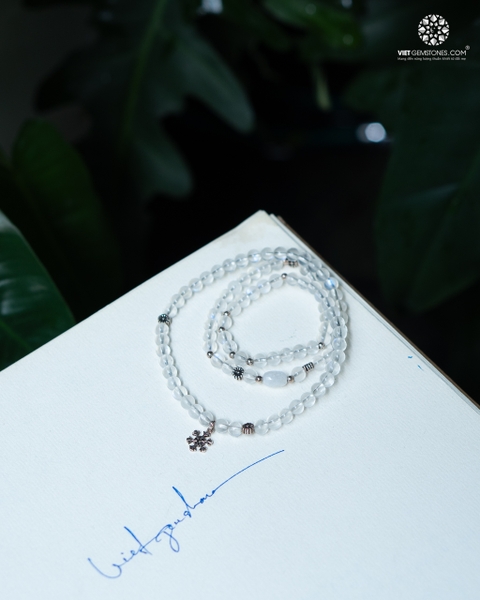 Vòng tay 3 lines Đá Mặt Trăng- MoonStones