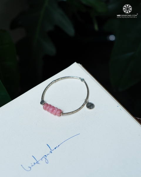 Lắc Tay Ngũ Điếu Đào Hoa Charm Bạc