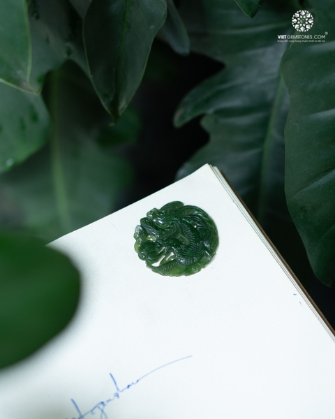 Mặt Dây Chuyền Phượng Hoàng Ngọc Bích