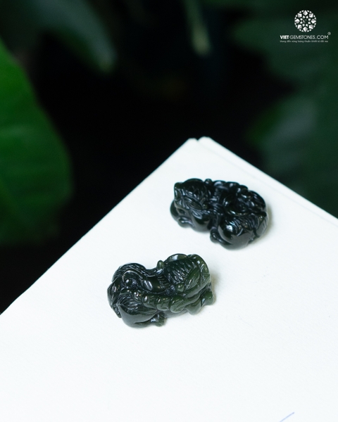 Mặt dây chuyền Tỳ Hưu Ngọc Bích-Nephrite Canada