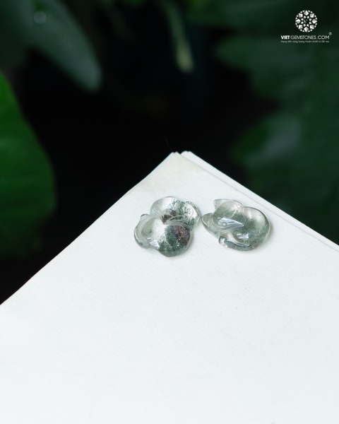 Mặt dây chuyền Hồ Ly Thạch Anh Ưu Linh dáng tròn