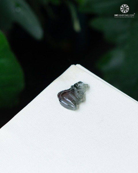 Mặt Dây Chuyền Hồ Ly Thạch Anh Ưu Linh Đa Sắc Dáng Ngồi