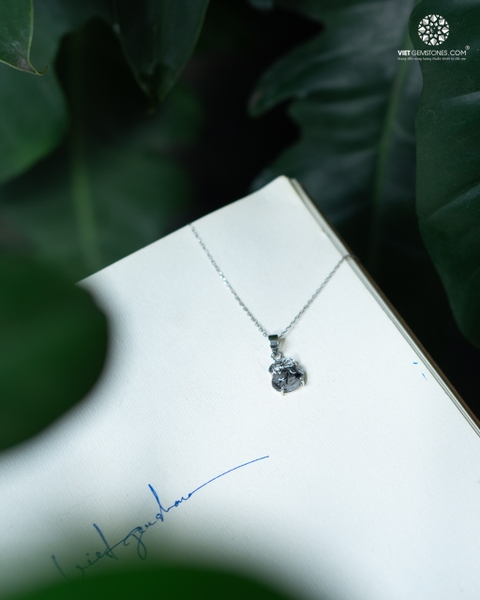 Mặt Dây Chuyền Túi Tài Lộc Thạch Anh Tóc Đen (chưa kèm dây đeo)