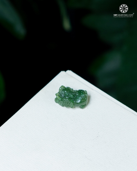 Mặt dây chuyền Tỳ Hưu Ngọc Bích - Nephrite cõng đồng tiền