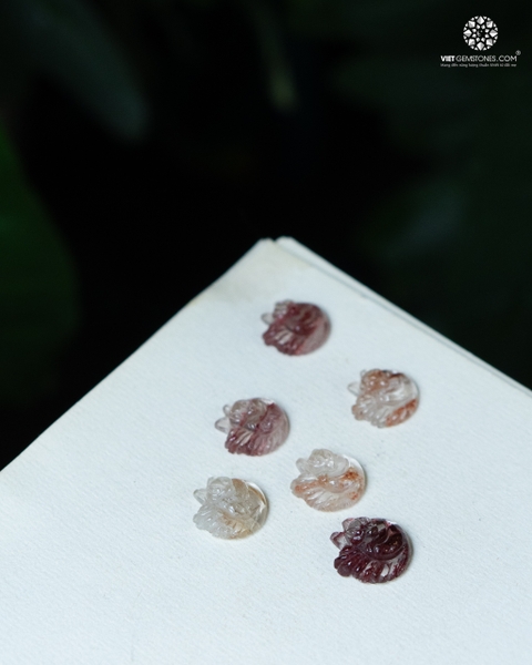 Mặt dây chuyền Hồ Ly Thạch Anh Ưu Linh Đa Sắc Baby