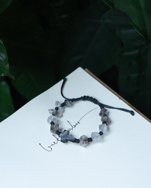 Vòng Tay Mala Mân Côi Herkimer Diamond