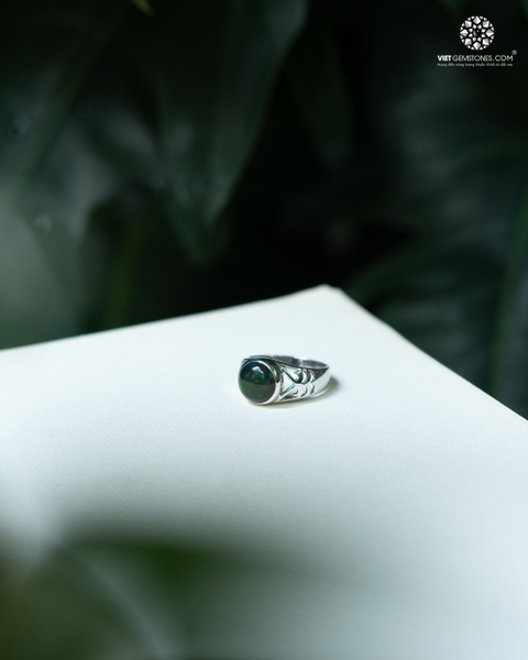 Nhẫn Bạc Nam Opal - Bạc 950 Phủ Bạch Kim