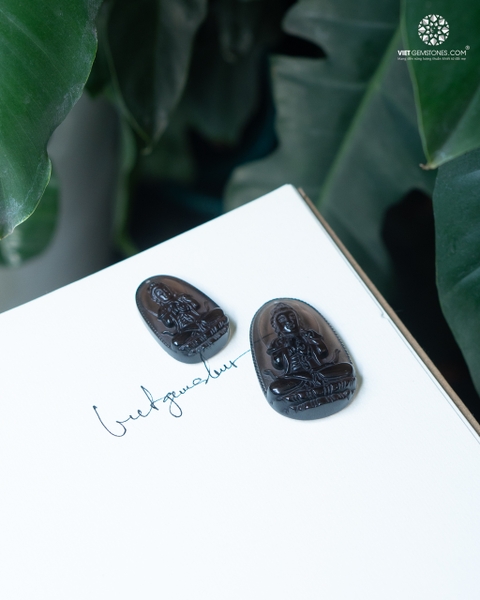 Mặt dây chuyền Như Lai Đại Nhật Thạch Anh Khói Mùi & Thân