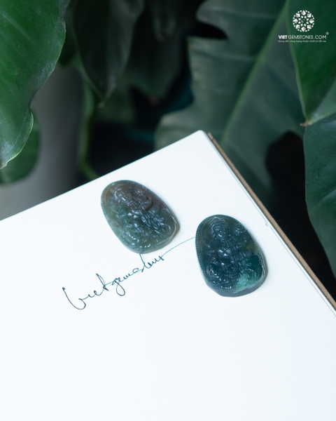 Mặt Dây Chuyền Phổ Hiền Bồ Tát Tuổi Thìn & Tỵ Chalcedony