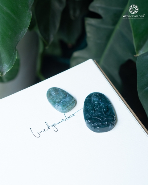 Mặt Dây Chuyền Như Lai Đại Nhật Chalcedony Tuổi Mùi & Thân