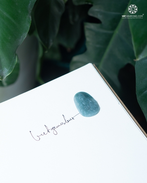 Mặt Dây Chuyền Phât Bản Mệnh 12 Con Giáp Cẩm Thạch Lam Ngọc