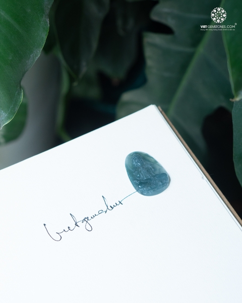 Mặt Dây Chuyền Phât Bản Mệnh 12 Con Giáp Cẩm Thạch Lam Ngọc