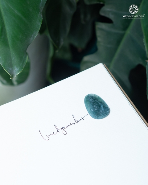 Mặt Dây Chuyền Phât Bản Mệnh 12 Con Giáp Cẩm Thạch Lam Ngọc