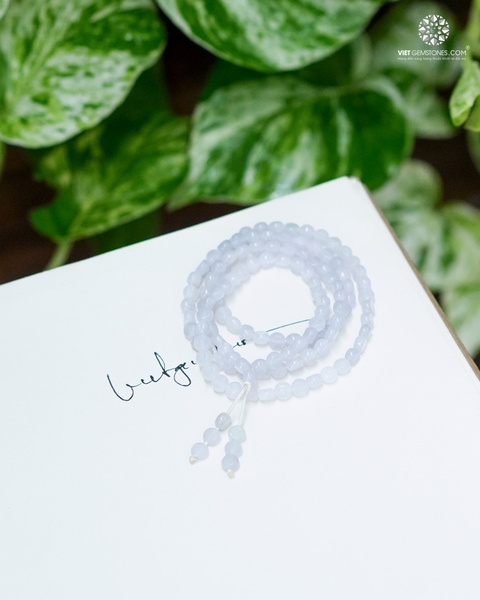 Chuỗi 108 hạt Bạch Ngọc tự nhiên