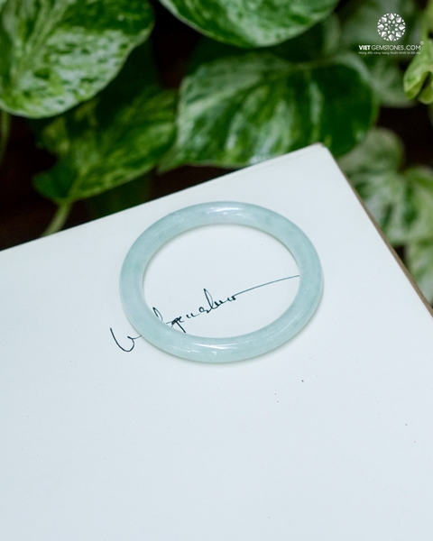 Vòng Nguyên Khối Cẩm Thạch bản đũa 6-8mm