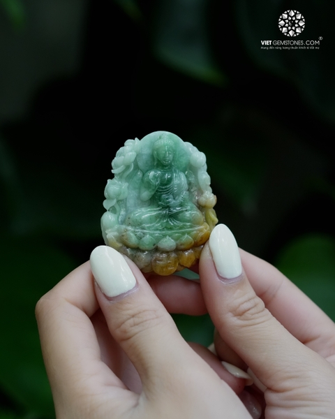 Mặt Dây Chuyền Phật Thích Ca Cẩm Thạch