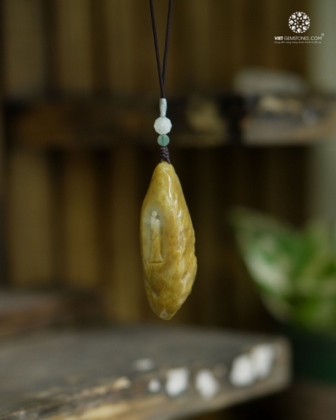Mặt Dây Chuyền Ngộ Đạo Cẩm Thạch Hoàng Phỉ- Jadeite