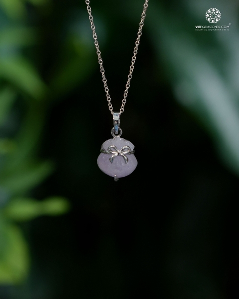 Mặt Dây Chuyền Túi Tiền Thạch Anh Tím-Amethyst (chưa kèm dây đeo)