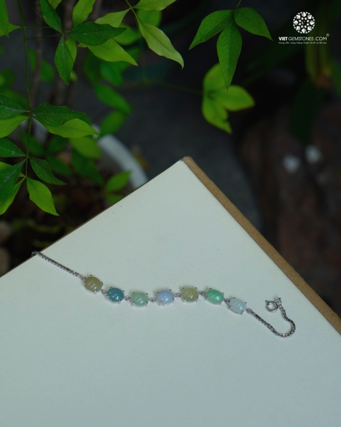 Lắc tay bạc Cẩm Thạch