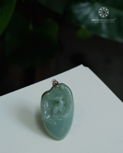 Mặt Dây Chuyền Cẩm Thạch - Jadeite Chạm Khắc Hình Hươu