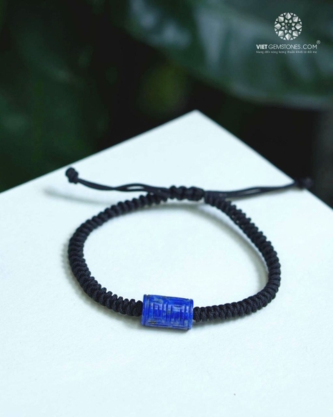 Vòng Tay Mala Lu Thống Lapis Chạm Khắc Họa Tiết May Mắn Phương Đông