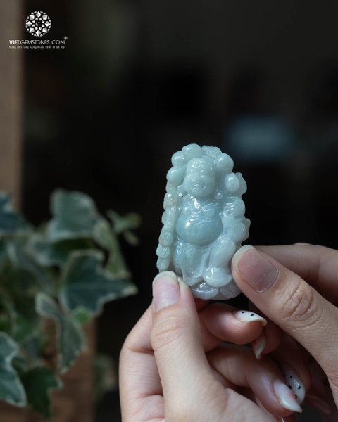 Mặt Phật Di Lặc Cẩm Thạch