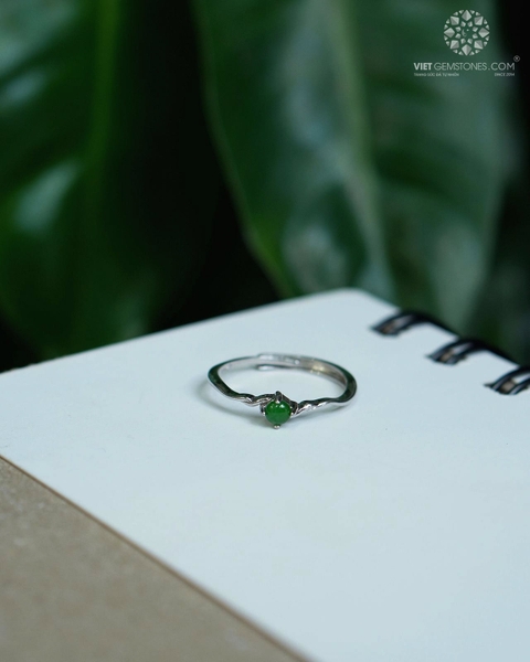 Nhẫn Bạc Phỉ Thuý - Jadeite 04