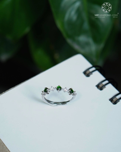 Nhẫn Bạc Phỉ Thuý - Jadeite 03