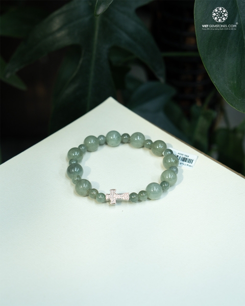 Vòng Chuỗi Mân Côi Cẩm Thạch 10mm