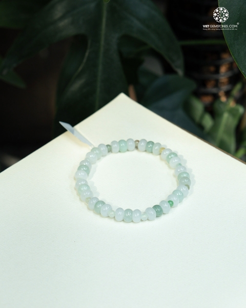 Vòng Tay Bạch Ngọc Điểm Lý Kiểu Bánh Xe