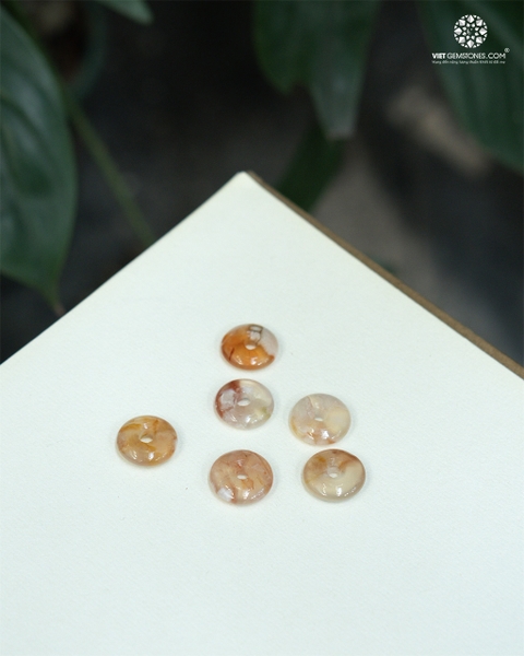 Mặt Dây Chuyền Đồng Điếu Mã Não Anh Đào