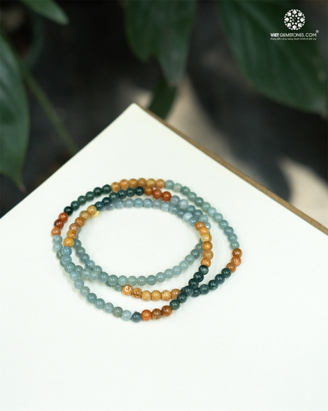 Chuỗi 3 Lines Lam Ngọc 5mm