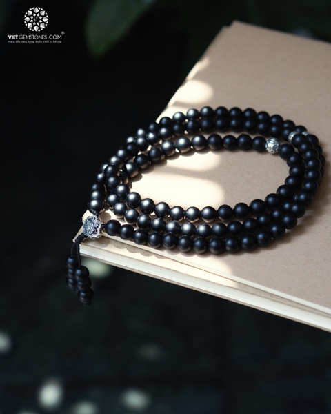 Chuỗi 108 Hạt Đá Obsidian 6mm